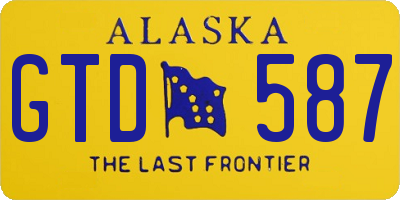 AK license plate GTD587