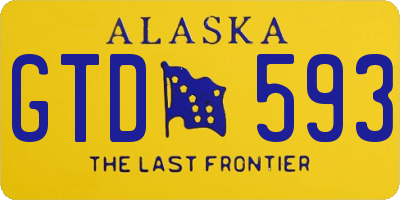 AK license plate GTD593