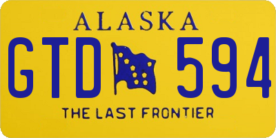 AK license plate GTD594