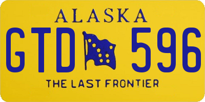 AK license plate GTD596