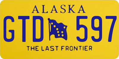 AK license plate GTD597
