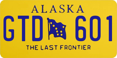 AK license plate GTD601