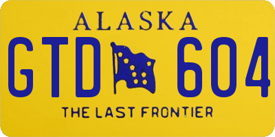 AK license plate GTD604