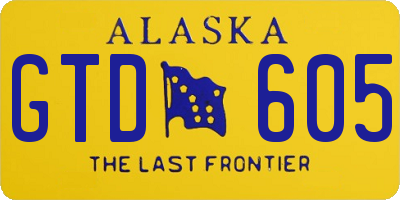 AK license plate GTD605