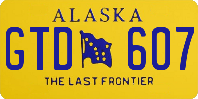 AK license plate GTD607