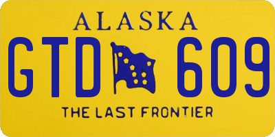 AK license plate GTD609