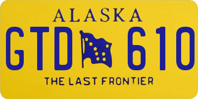 AK license plate GTD610