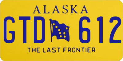 AK license plate GTD612