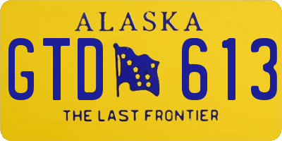 AK license plate GTD613