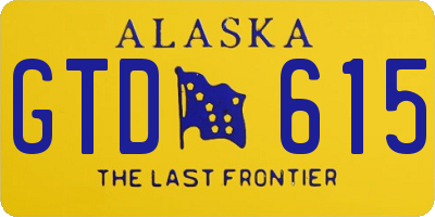 AK license plate GTD615