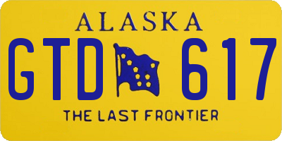 AK license plate GTD617