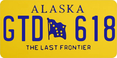 AK license plate GTD618