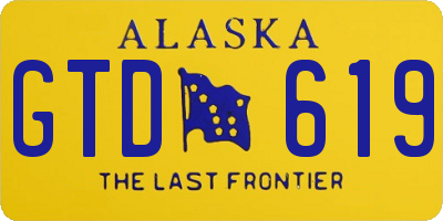 AK license plate GTD619