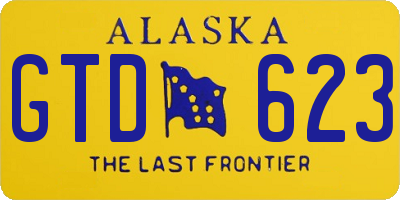 AK license plate GTD623