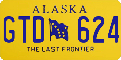 AK license plate GTD624