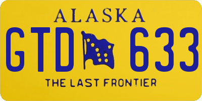 AK license plate GTD633