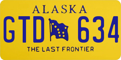 AK license plate GTD634