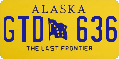 AK license plate GTD636