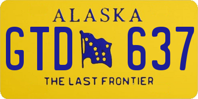 AK license plate GTD637