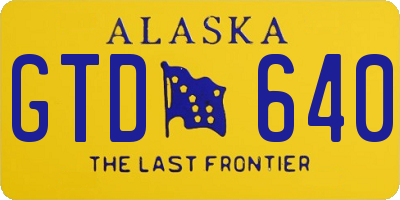 AK license plate GTD640