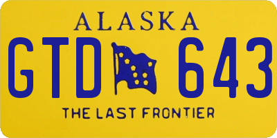 AK license plate GTD643