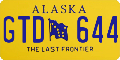 AK license plate GTD644