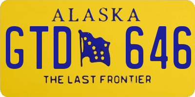 AK license plate GTD646