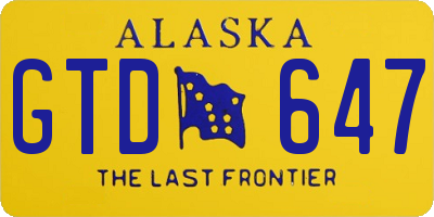 AK license plate GTD647