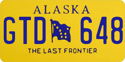 AK license plate GTD648