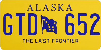 AK license plate GTD652