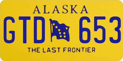 AK license plate GTD653