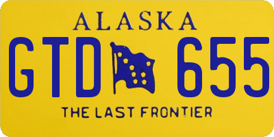 AK license plate GTD655