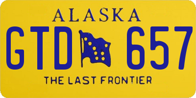 AK license plate GTD657