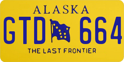 AK license plate GTD664