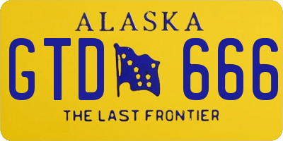 AK license plate GTD666