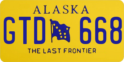 AK license plate GTD668