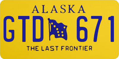 AK license plate GTD671