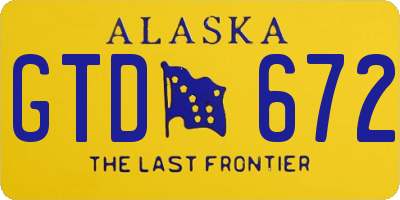 AK license plate GTD672