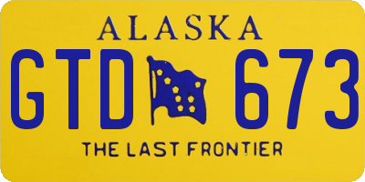 AK license plate GTD673