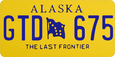 AK license plate GTD675