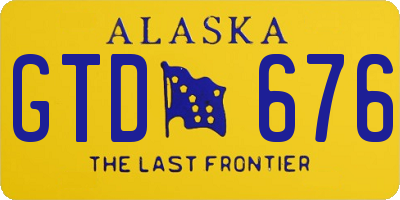 AK license plate GTD676