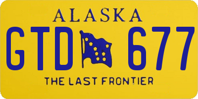 AK license plate GTD677