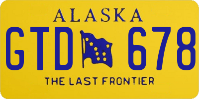 AK license plate GTD678