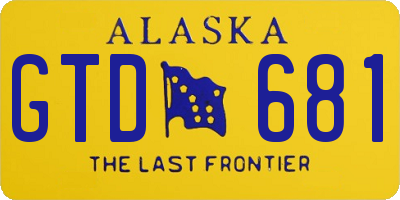 AK license plate GTD681