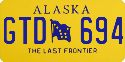 AK license plate GTD694