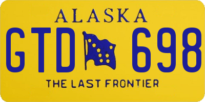 AK license plate GTD698