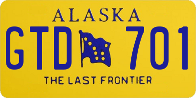 AK license plate GTD701