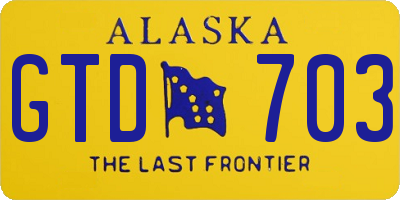 AK license plate GTD703