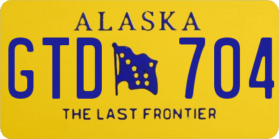 AK license plate GTD704