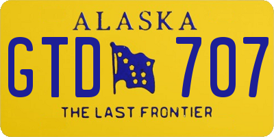 AK license plate GTD707